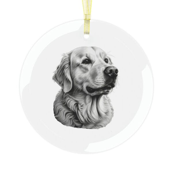 Golden Retriever Glass Ornament - Image 2