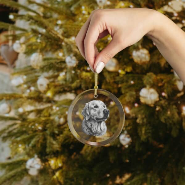 Golden Retriever Glass Ornament - Image 4