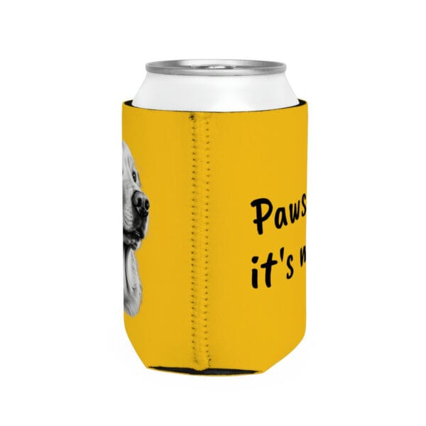 Golden Retriever Can Cooler Sleeve - "Paws off, it's mine!" - Image 5