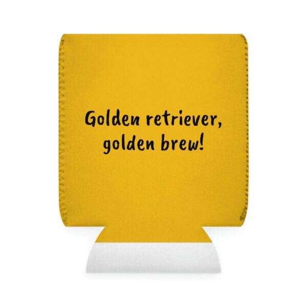 Golden Retriever Can Cooler Sleeve - "Golden retriever, golden brew!" - Image 3